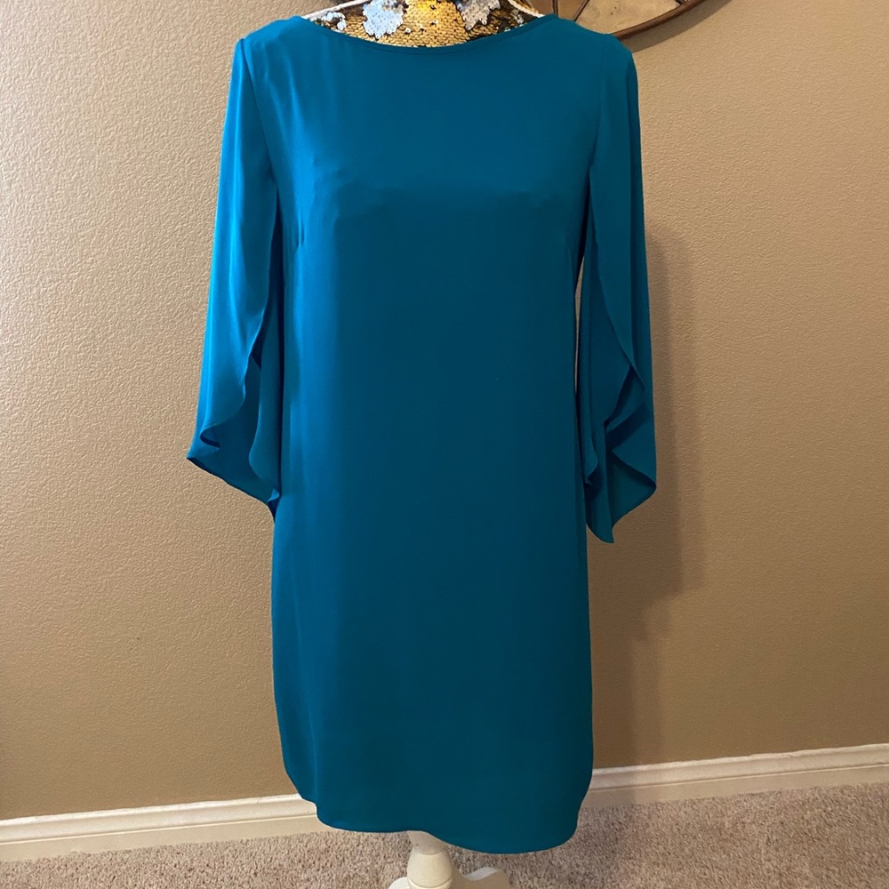 AB Studio teal mid length dress